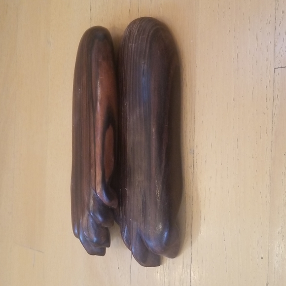 Vintage Bali Indonesia Hand Carved Wooden Feet Sculpture - Picture 9 of 9